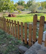 Staccionata in Legno con Doghe Smussate Impregnate